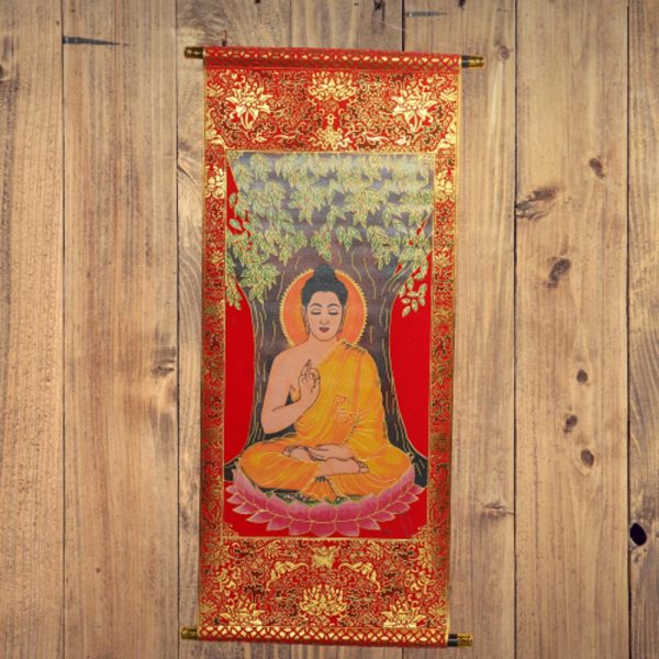 Tibet Thangka Mural Silk Cloth Shakyamuni Buddha - Image 2