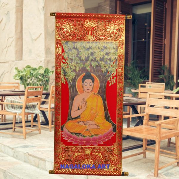 Tibet Thangka Mural Silk Cloth Shakyamuni Buddha - Image 3