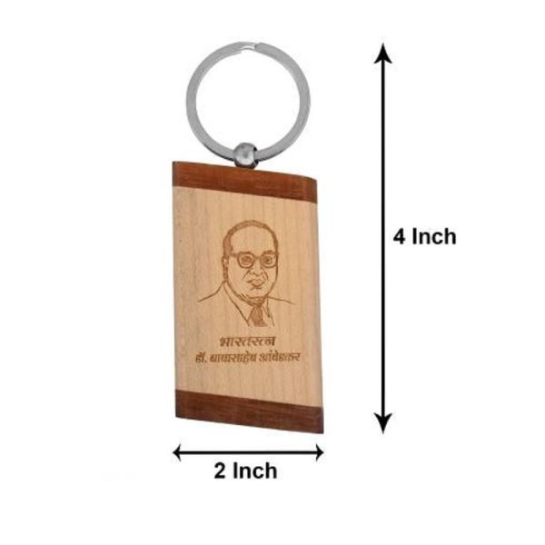 Dr. Bhim Rao Ambedkar Brown Inspiration Key Chain for Gifting - Image 3