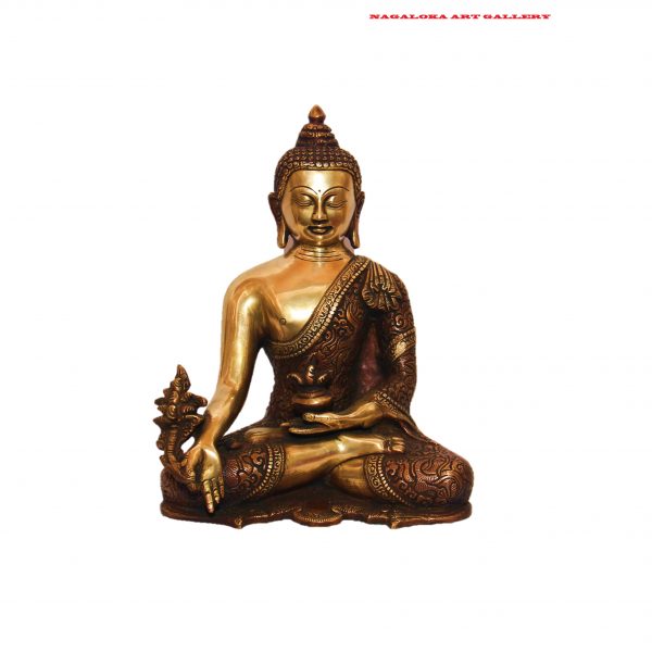 Brass Medicine Sakyamuni Buddha Statue - Image 4