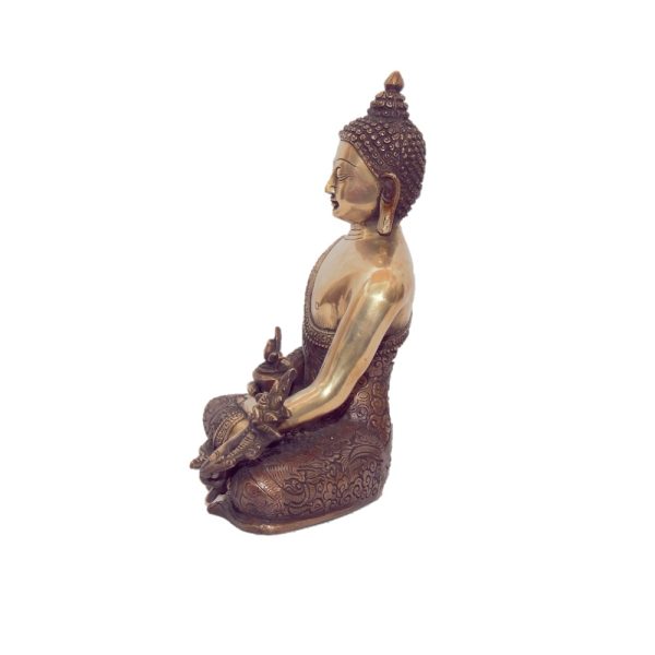 Brass Medicine Sakyamuni Buddha Statue - Image 2