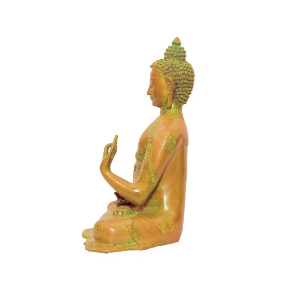 Antique Buddha Statue Handmade Sculpture - Image 3