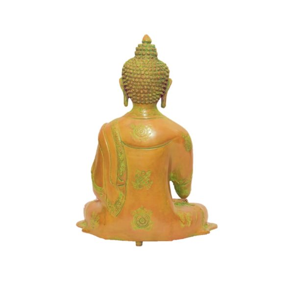 Antique Buddha Statue Handmade Sculpture - Image 4