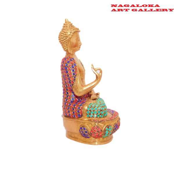 Turquoise Blessing Buddha Idol - Image 2