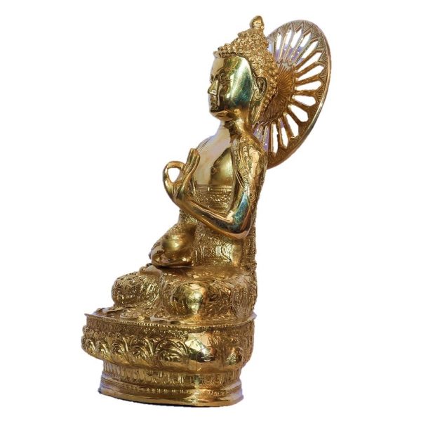 Brass Buddha Statue-30 cm - Image 3