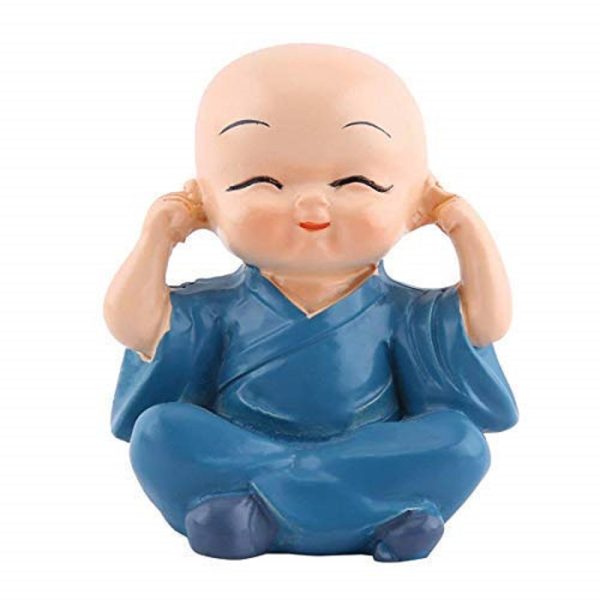 4 Pcs Cute Kongfu Monk for Car Interior Home Decor - Image 2