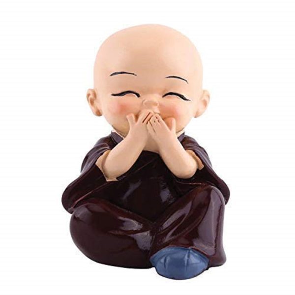 4 Pcs Cute Kongfu Monk for Car Interior Home Decor - Image 3