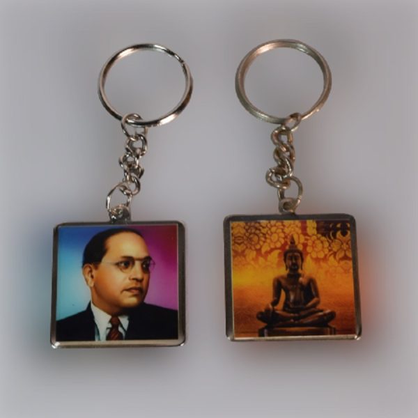 Ambedkar & Buddha both side Printed Key-Chain - Image 2