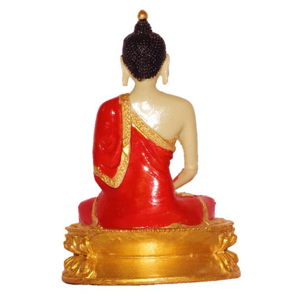 Poly resin Sitting Buddha Idol Statue-14cm - Image 2