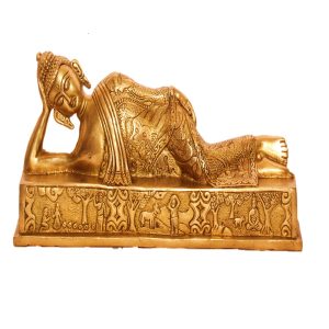 Buddha Idol Brass Showpiece Statue Resting