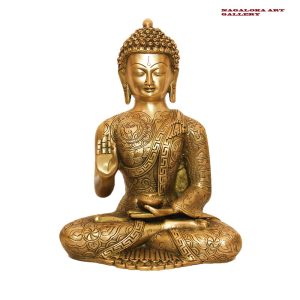 Large Buddha Brass Idol