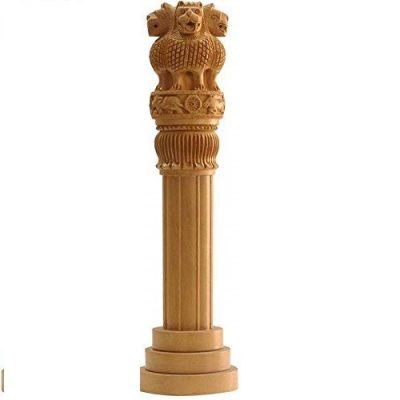 Wooden Craft Ashoka Stambh