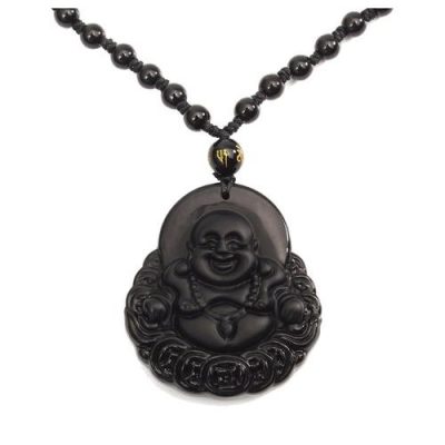Laughing  Buddha Long Pendant Necklace (Unisex)